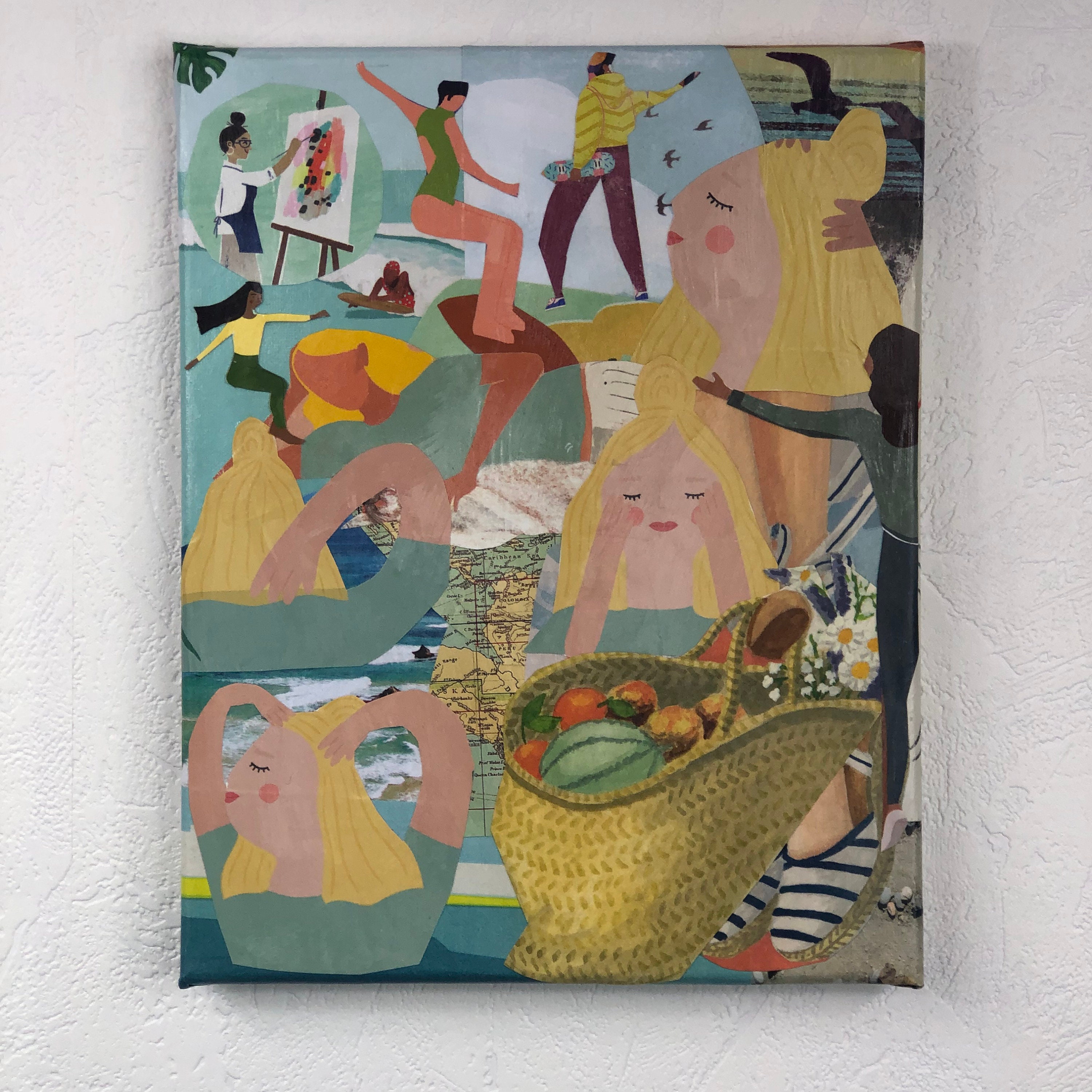 Tableaux Collage Toile Tendue 1062