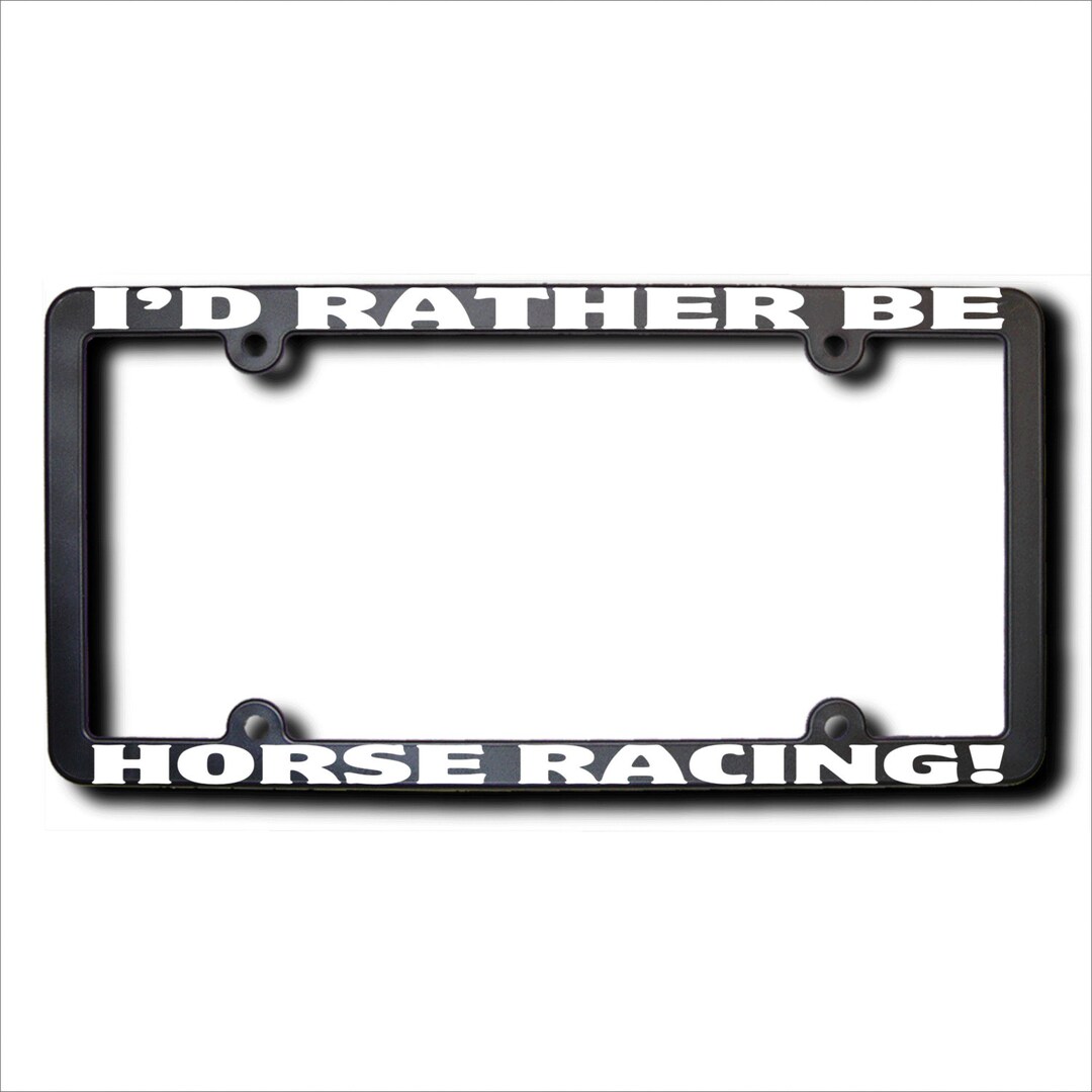 I'd Rather Be Horse Racing License Frame T Made in USA Etsy France