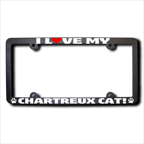 I Love My Chartreux Cat License  Frame USA (T)
