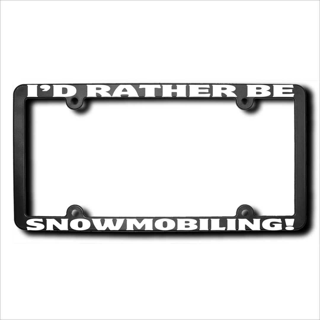 I'd Rather Be Snowmobiling License Frame T Made in USA Etsy.de