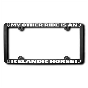 My Other Ride Icelandic Horse License  Frame USA (T)