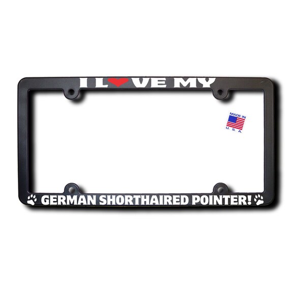 german shorthaired pointer license plate