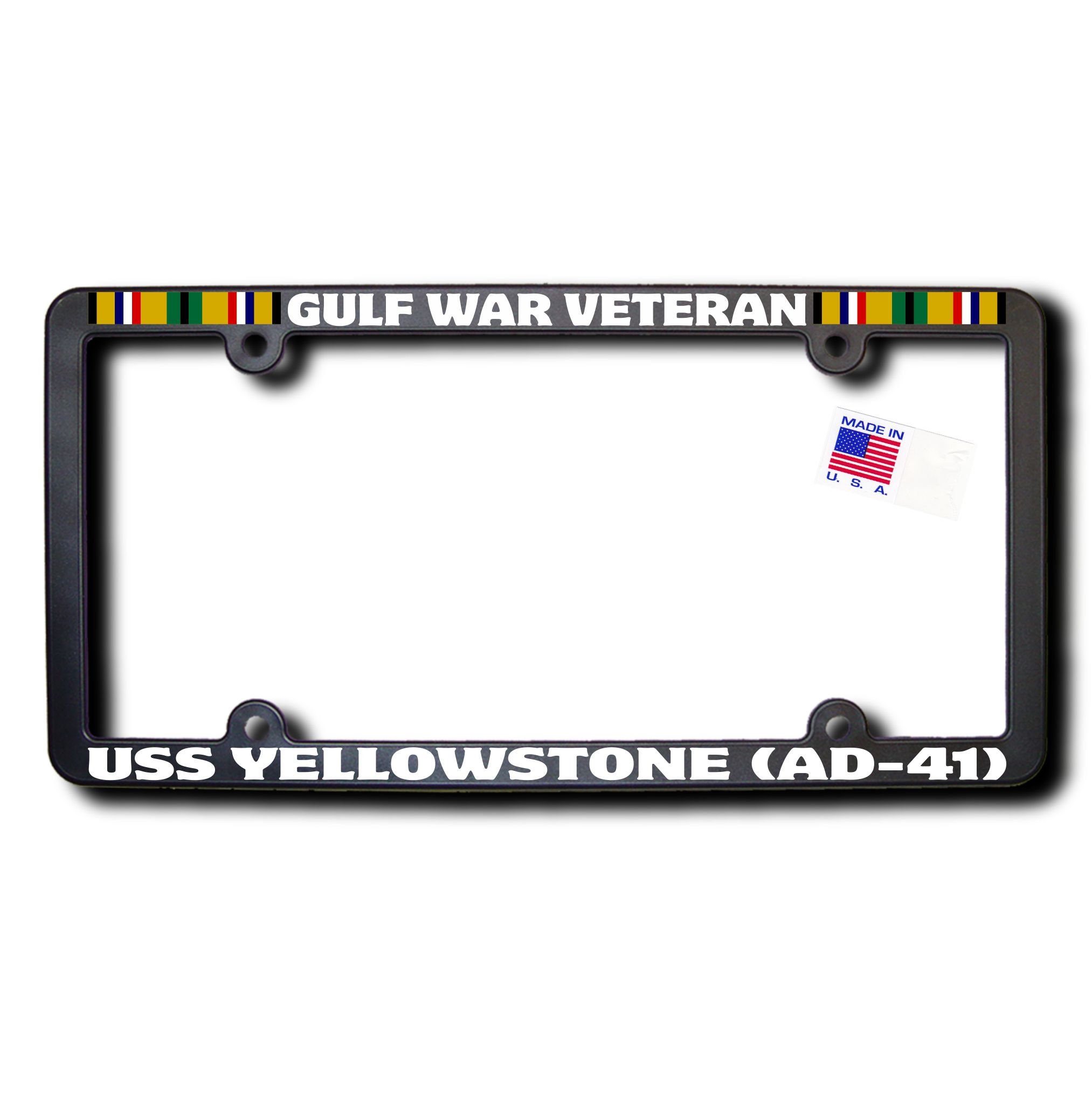 USS YELLOWSTONE AD 41 License Plate Frame U S Navy Military Car-Truck-Motorcycle USS YELLOWSTONE AD 41 License Plate Frame U S Navy Military Car-Truck-Motorcycle