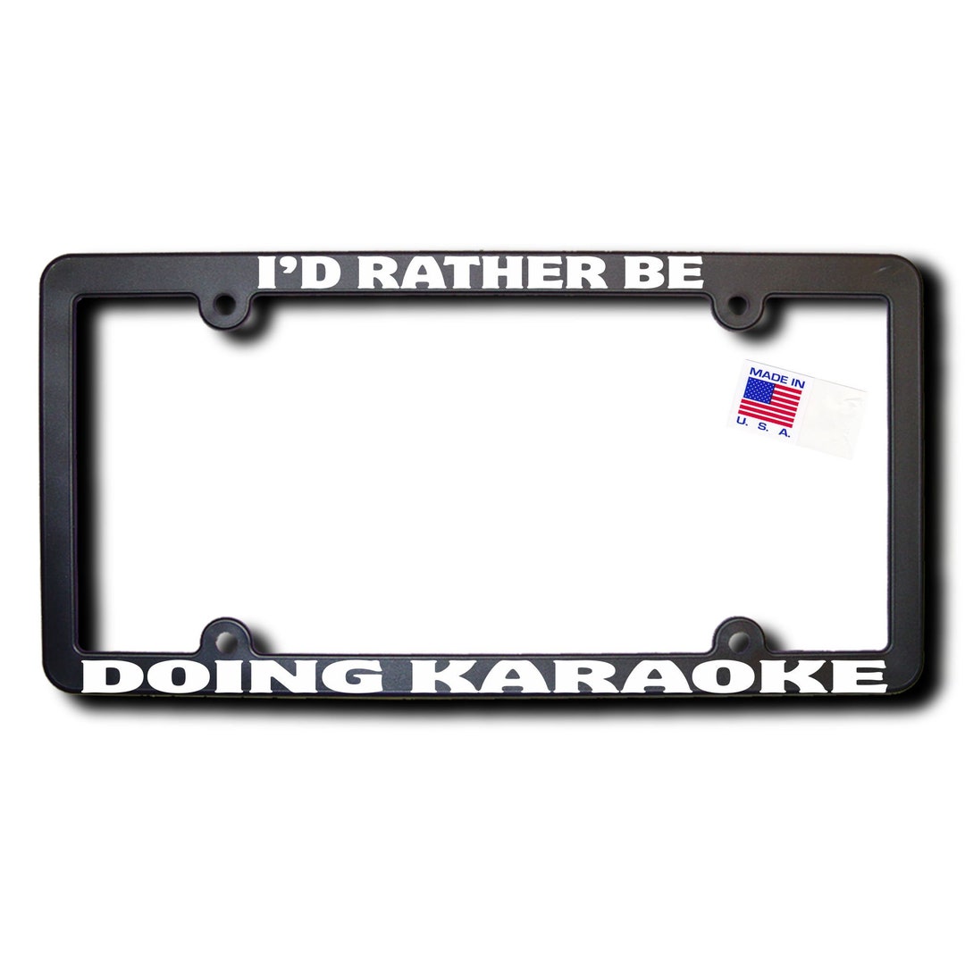 I'd Rather Be Doing Karaoke License Frame v2 Etsy.de
