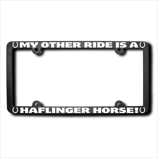 My Other Ride Haflinger Horse License  Frame USA (T)