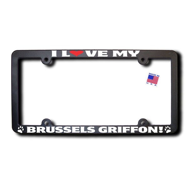 I Love My Brussels Griffon License  Frame