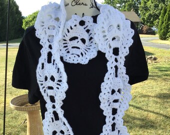 Halloween Women/'s Glow in the Dark Skeleton Infinity Scarf New