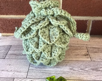 Dice bag, dragon egg, dragon bag, DND, DND accessory, dungeons and dragons, drawstring bag,  bag, token bag, player, gamers, handmade bag.