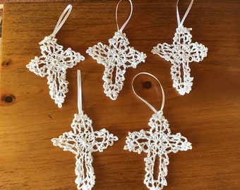 Cross,Mother’s Day, mom, mother, handmade, crochet, ornaments, thread crochet, lace, crosses, religious