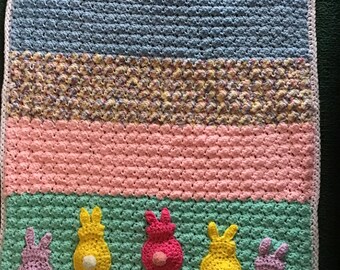 Bunny blanket, baby, handmade blanket, handmade,nursery, Easter, baby gift, baby blanket, blanket, handmade blanket, newborn,