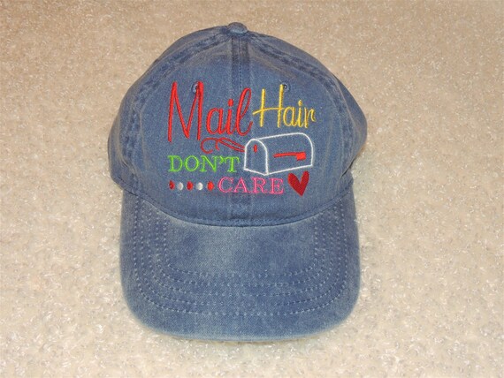 Ball Cap Mail Hair Don't Care Baseball Cap | Etsy
