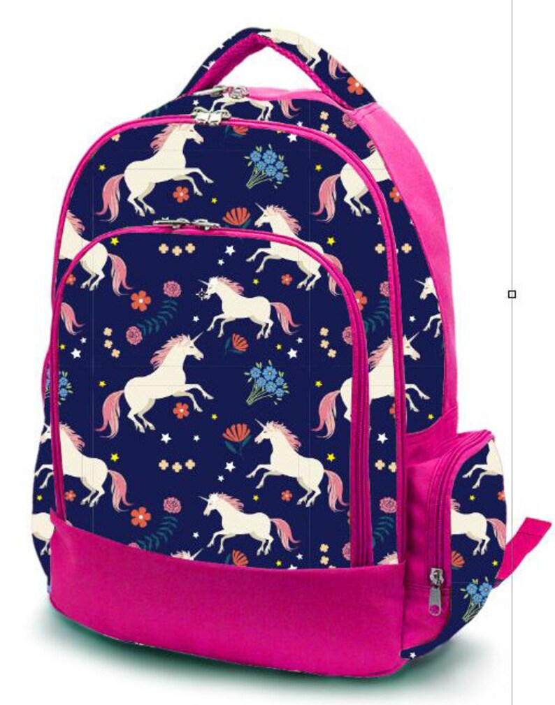Unicorn Backpack Lunch Box Monogrammed backpack back pack | Etsy