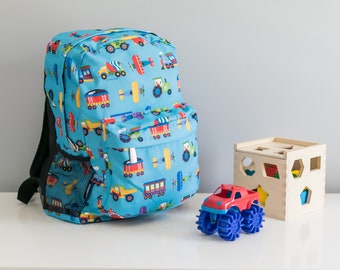 Trains, Planes and trucks Backpack, Lunch Box, Monogrammed backpack, back pack, pencil case FREE Monogramming