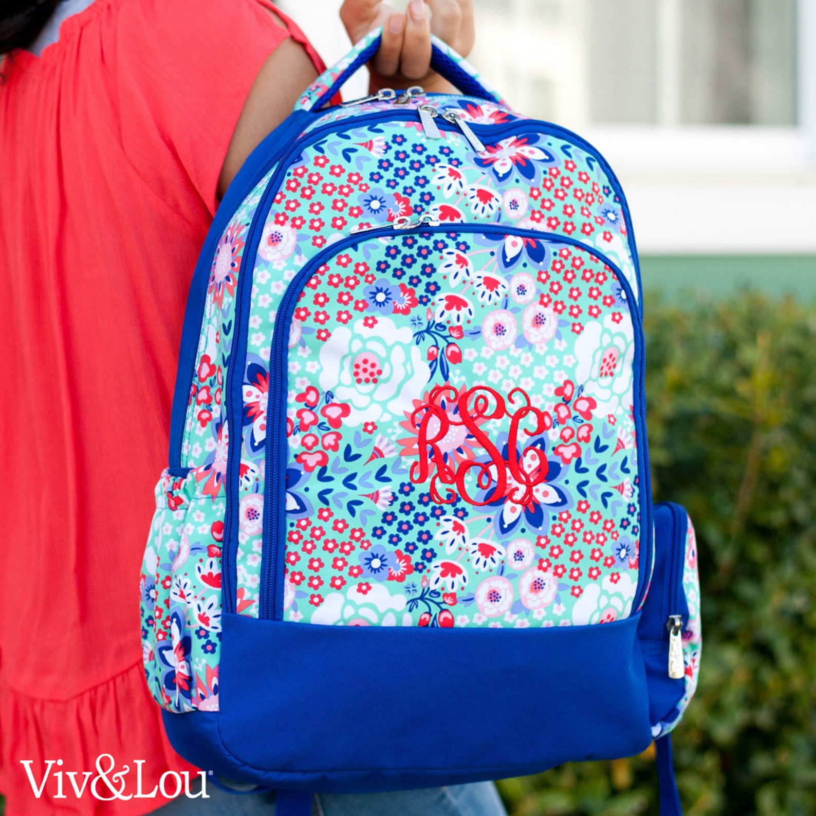 Backpack Monogrammed Backpack Garden Party Backpack Diaper Etsy
