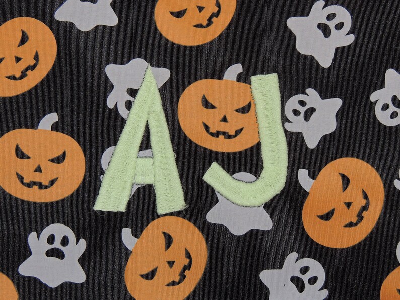 Monogrammed Halloween bag, Halloween bucket, Pumpkin and ghost Halloween bucket, treat or trick bag, Sand bucket, baby gift image 2