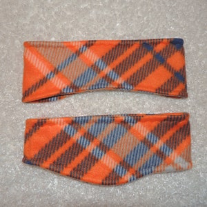 Plaid WHOLESALE  Fleece ear warmers,  Headbands, Fleece head band, Ear Warmers, wholesale blank fleece headband