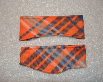 Plaid WHOLESALE  Fleece ear warmers,  Headbands, Fleece head band, Ear Warmers, wholesale blank fleece headband