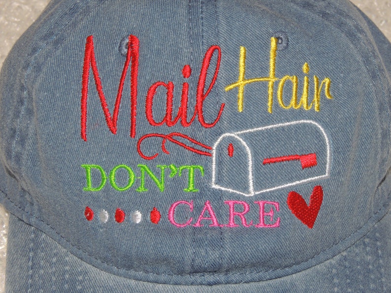 Ball Cap Mail Hair Don't Care Baseball Cap - Etsy