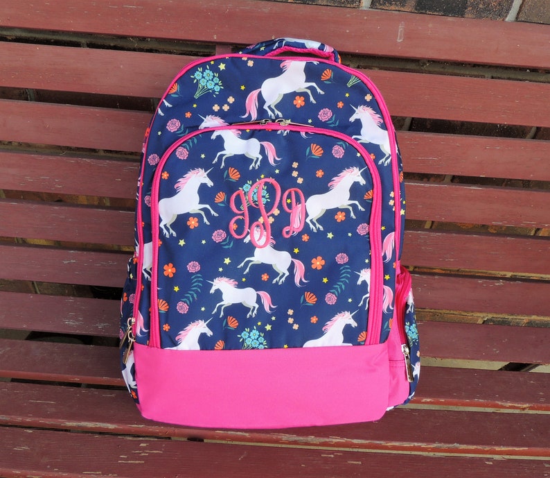 personalized unicorn backpack and lunchbox