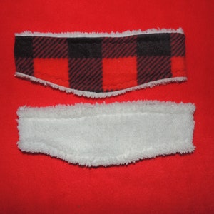 Sherpa Fleece ear warmers,  Headbands, Fleece headband, Ear Warmers, wholesale blank fleece headband Buffallo Plaid print