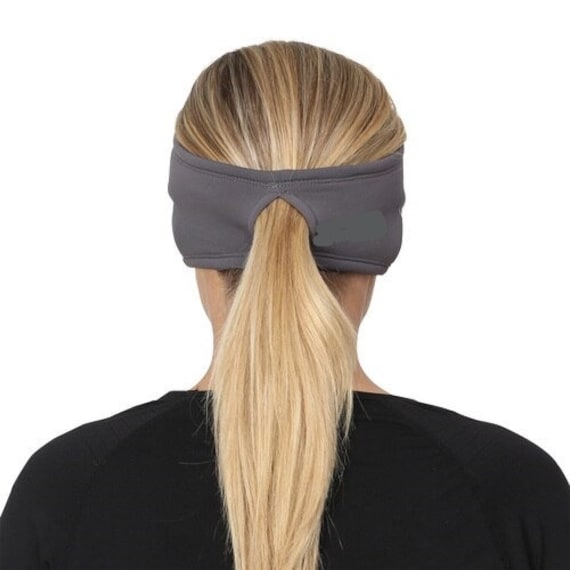 Headband with ponytail on sale hole