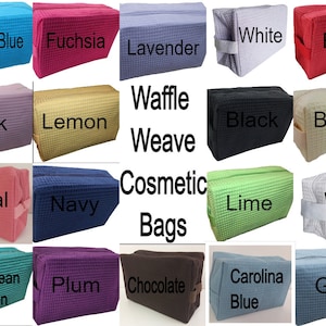 Cosmetic Bag,  make up bag, Top Seller,  Waffle Weave Cosmetics Bag, Toiletry Bag