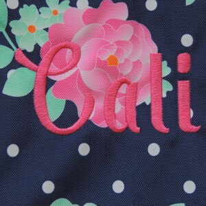 Personalized Backpack, Peony Backpack, Lunch Box, Monogrammed backpack, back pack, diaper bag FREE Monogramming image 7