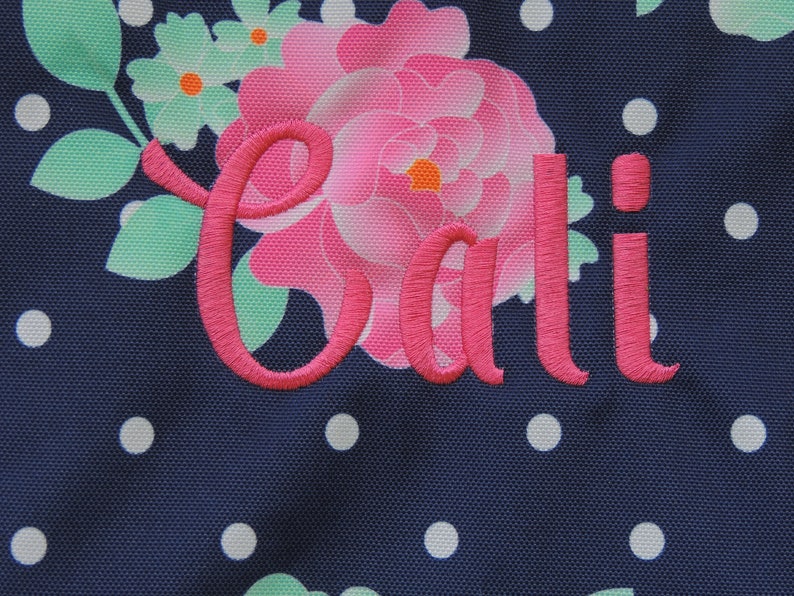 Personalized Backpack, Peony Backpack, Lunch Box, Monogrammed backpack, back pack, diaper bag FREE Monogramming image 7