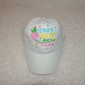 Ball Cap Mail Hair Don't Care Baseball Cap Crazy Hair - Etsy