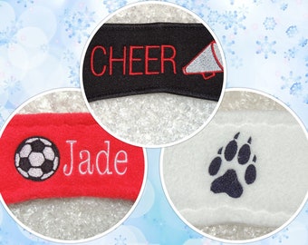 Monogrammed  Headband, Ear Warmers,  Monogrammed Fleece Headband - Ear Warmers - Ski Band - Ear Muff