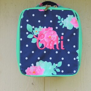 Personalized Backpack, Peony Backpack, Lunch Box, Monogrammed backpack, back pack, diaper bag FREE Monogramming image 6
