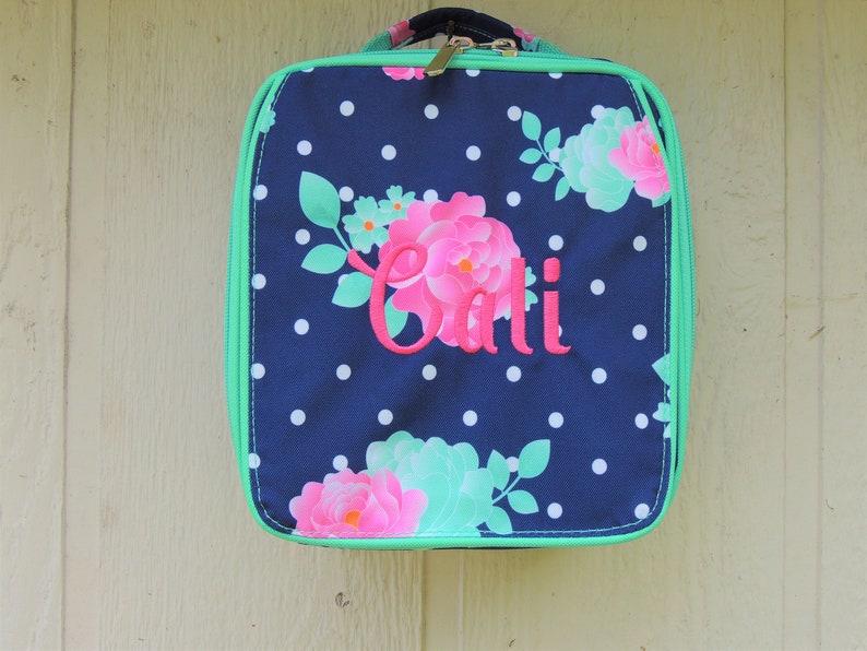 Personalized Backpack, Peony Backpack, Lunch Box, Monogrammed backpack, back pack, diaper bag FREE Monogramming image 6