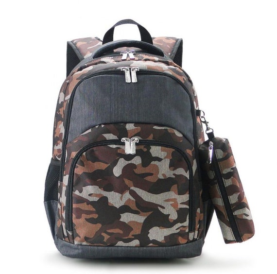 Camo Backpack and Lunchbox for Boys Back to School