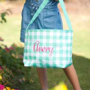 Easter Basket, Personalized Easter Bucket, TOP SELLER, Mint checks  Easter Bucket