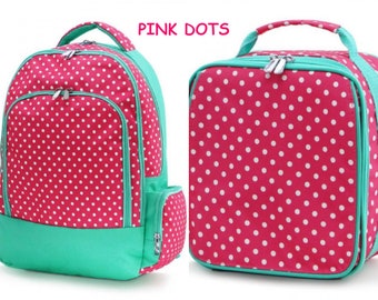 Backpack, Monogrammed backpack,Dottie Collection, Lunch box TOP SELLER