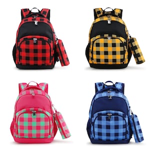 Buffalo Plaid Backpack Purse Etsy