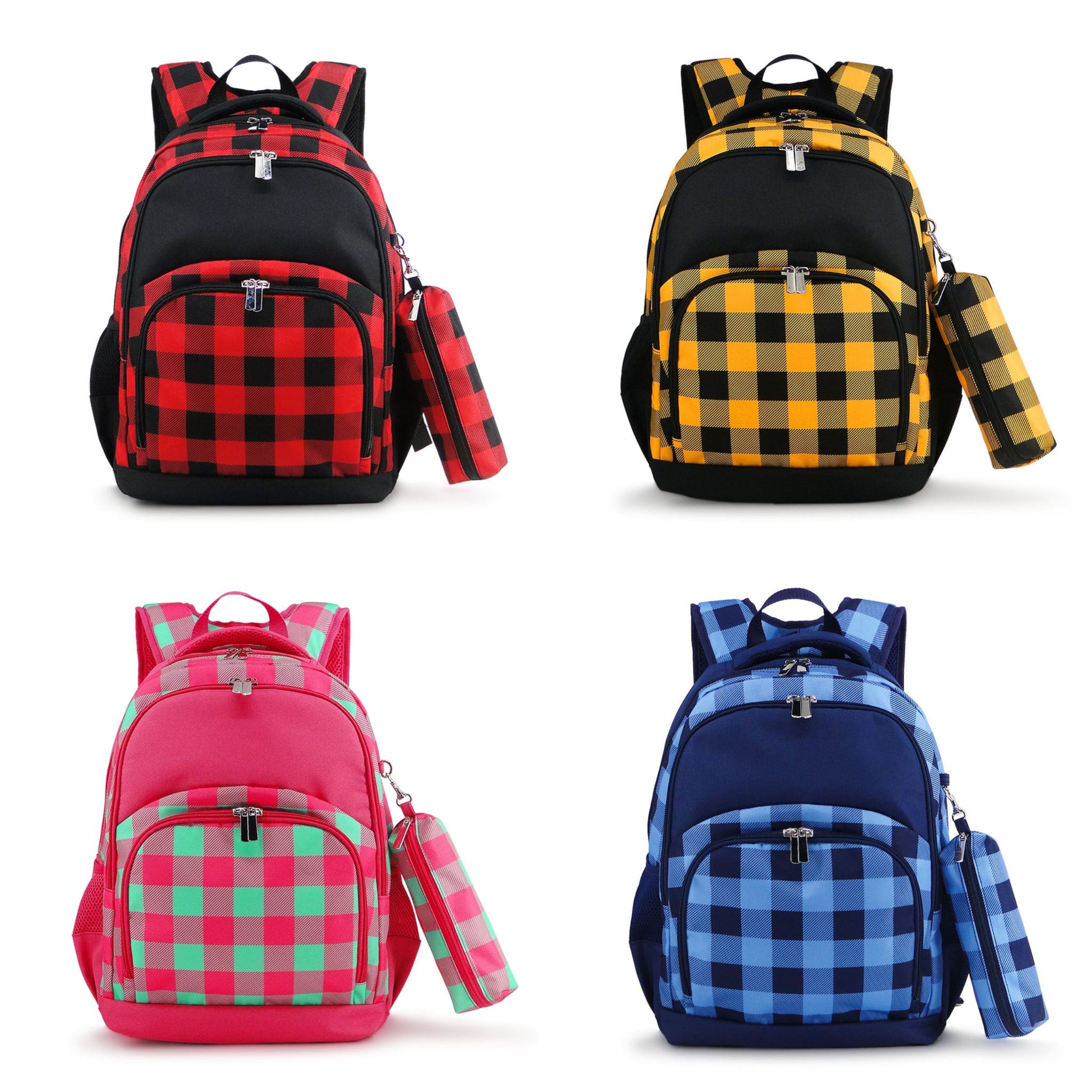 Matching Plaid Backpack And Clutch Plaid Backpack Purse - Etsy main image 3