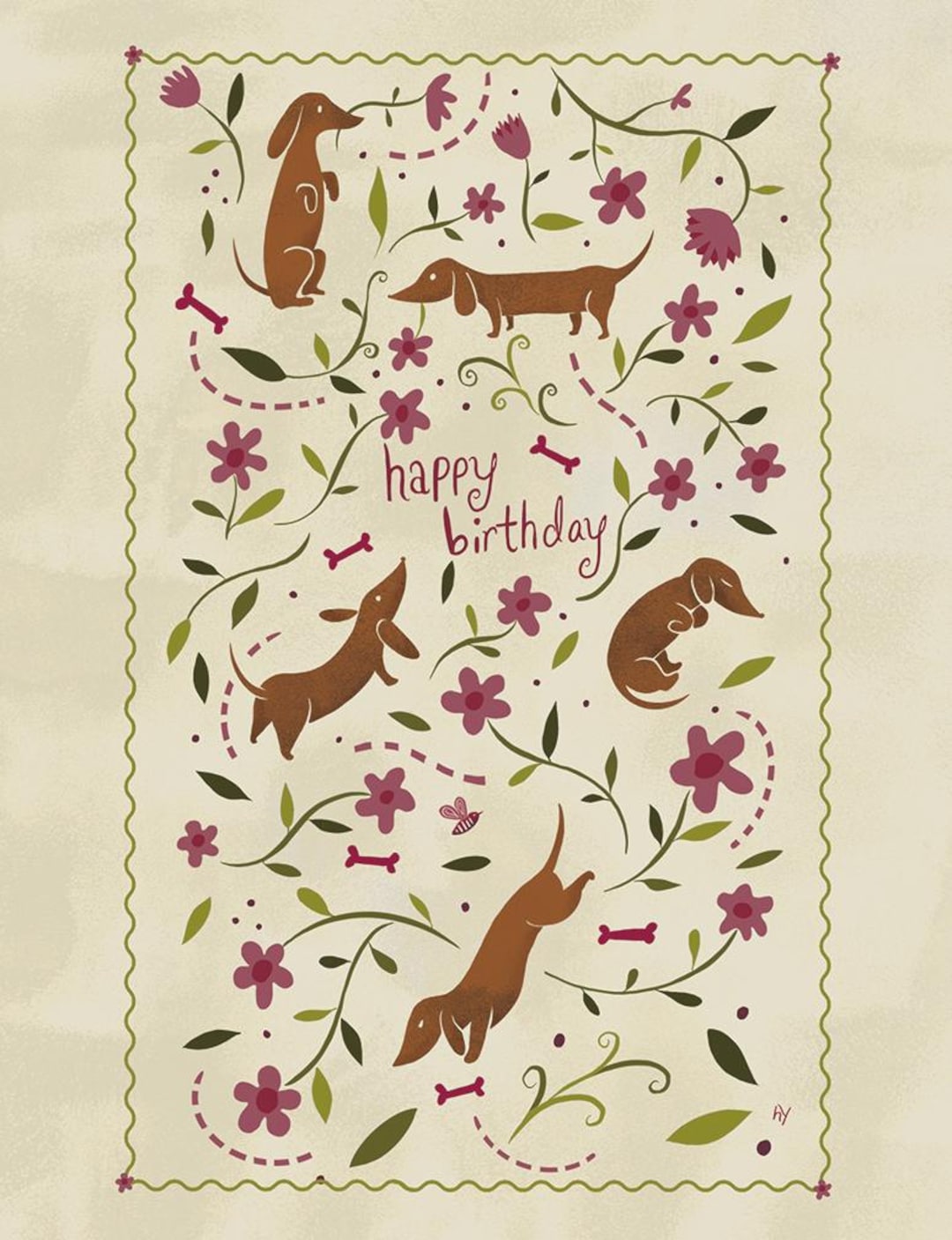 Happy Birthday Card for the Dachshund Lover - Etsy