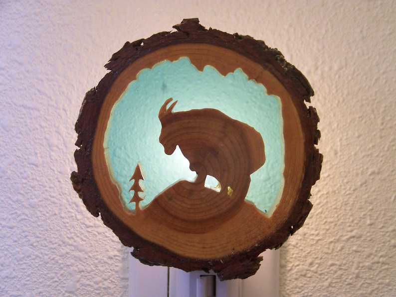 NaturesArtMontana Mountain Goat Nightlight