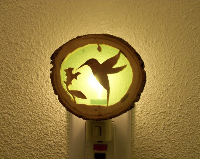 Stained Glass Hummingbird Night Light Plug in Wall. Etsy