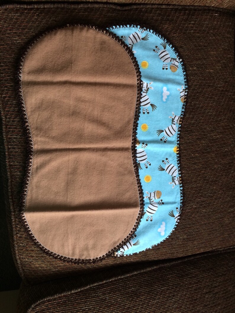 Flannel burp cloth crochet edges Etsy