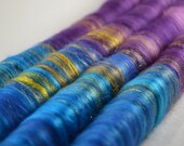 Sweet Rolls - Rolags hand blended for spinning - 1 oz increments - quot River Aare Mists quot