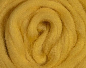 Lemon Merino Wool Top Fiber For Spinning Felting Weaving or Blending Board for Rolags