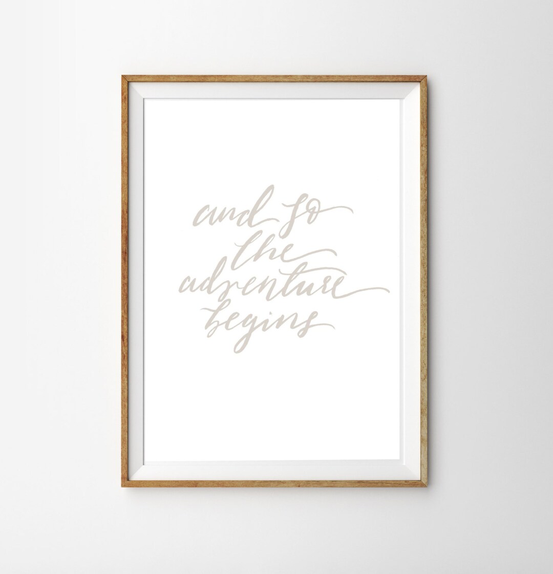 Adventure Print Inspirational Quote Travel Wall Art - Etsy