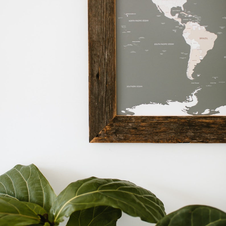 Wall Art World Map Push Pin New Home Gift House Gift Push Etsy