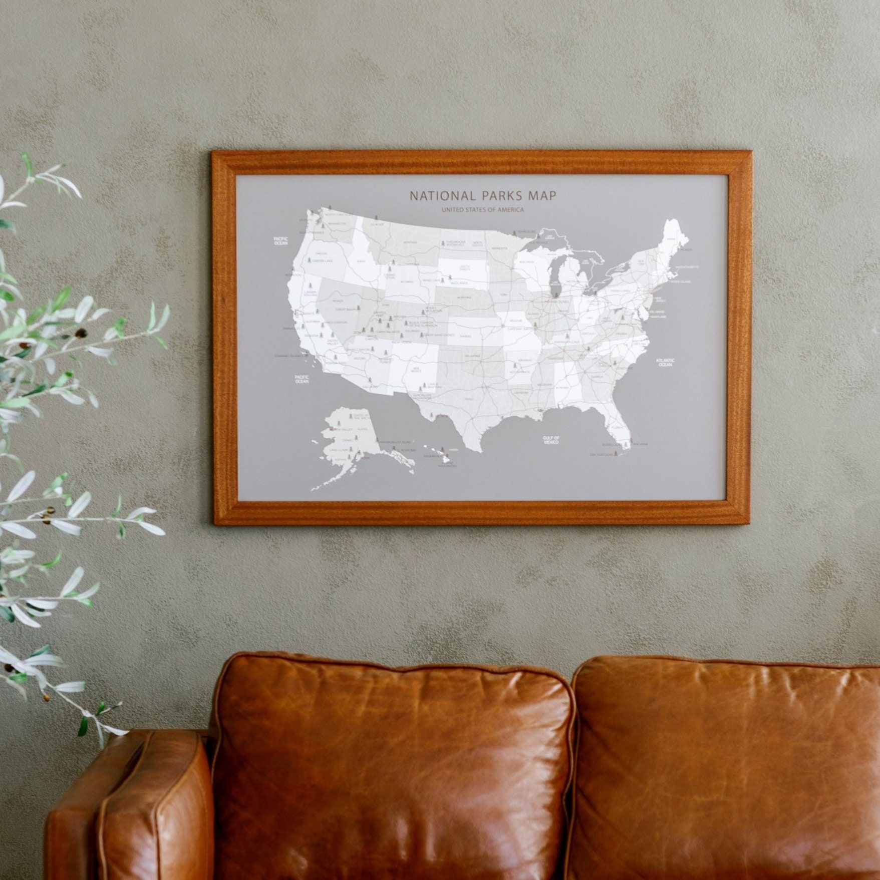 Carte Push Pin Du Parc National - Carte Cadeau Pour Randonneur Papa de Voyage Personnalisée