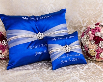 Custom order for Griselda -  2 sets of quinceanera shoe ad tiara pillows