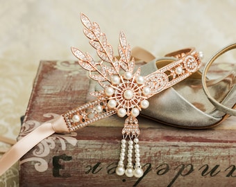 Great Gatsby Headband, Art Deco Headpiece, 1920s Jewelry