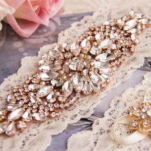 Ivory Lace Garter Set, Lace Wedding Garter Set, Bridal garter Set, Rhinestone Garter, Ivory Garter, Crystal  Wedding Garter