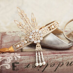 Great Gatsby Headband Flapper Headband Great Gatsby Headpiece Bridal Headband Wedding Headpiece Silver Gatsby Jewelry